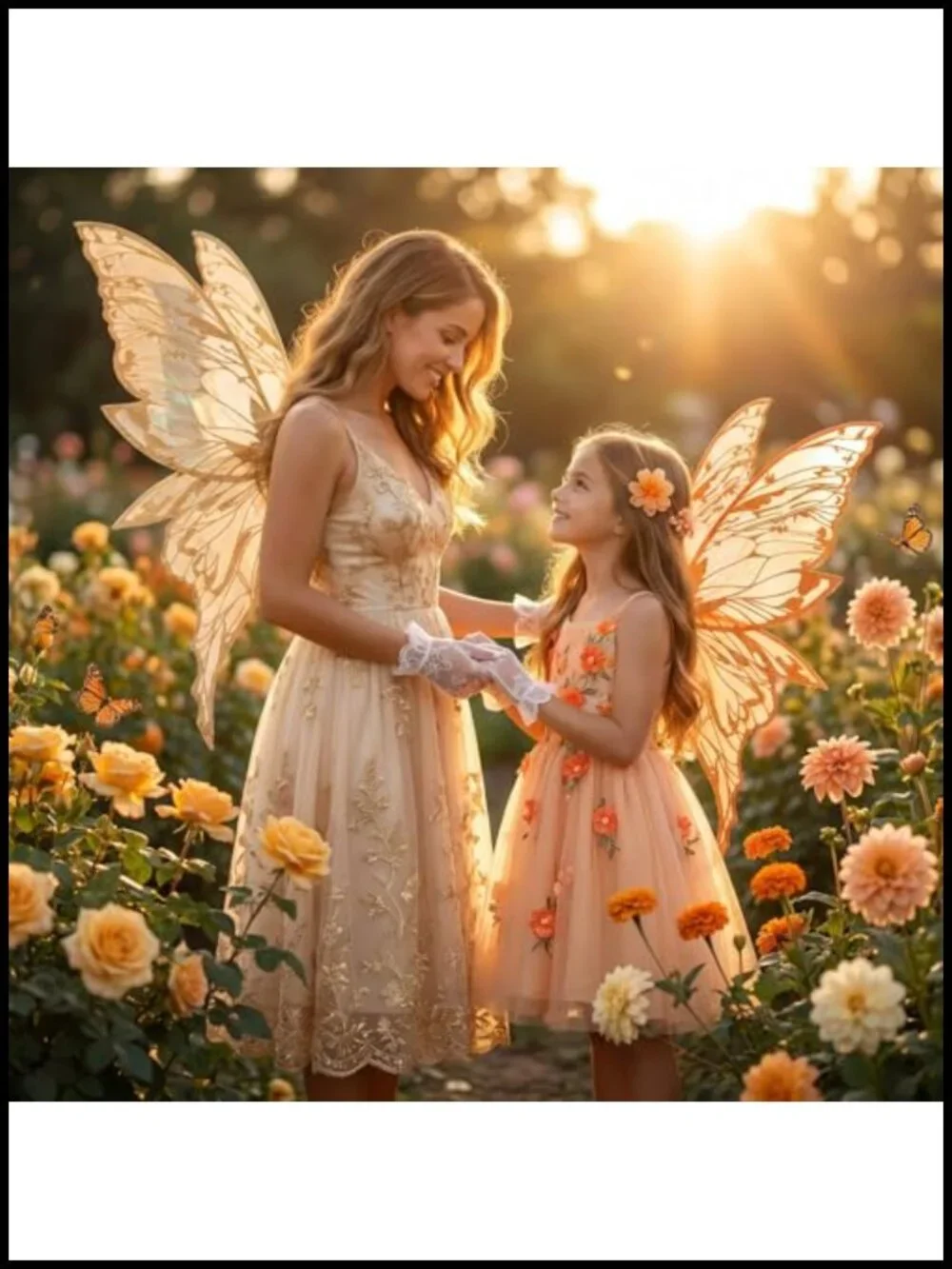 Organza Butterfly Fairy Wings with Lace Gloves for Women Halloween Cosplay